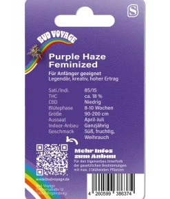 Bud Voyage Hanfsamen Muntermacher Purple Haze, 3 Stk.