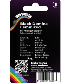 Bud Voyage Hanfsamen Tiefschlaf Black Domina, 3 Stk.