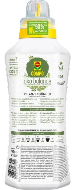 COMPO® öko balance Pflanzen-Dünger, flüssig, 1 l