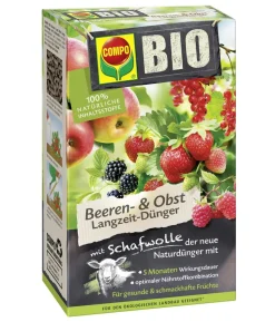 COMPO BIO Beeren- & Obst Langzeit-Dünger mit Schafwolle