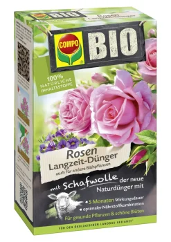 COMPO BIO Rosen Langzeit-Dünger mit Schafwolle