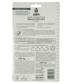 COMPO Düngestäbchen für Balkon- und Kübelpflanzen, 30 Stk.