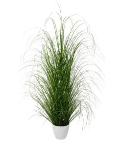CREATIV green Kunstpflanze Grasbusch inkl. Übertopf