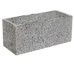 Dehner Granit-Pflanztrog, rechteckig, grau