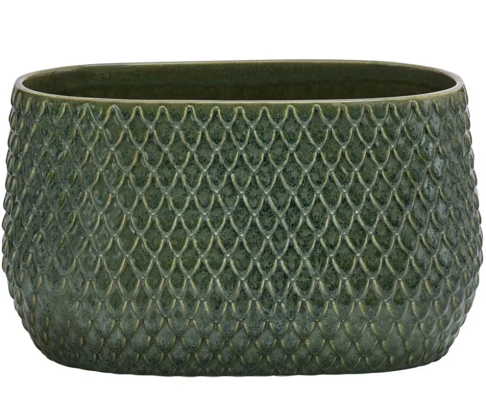 Dehner Keramik-Jardiniere Tamir, bauchig, ca. B28/H16/T16 cm