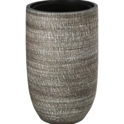 Dehner Keramik-Vase Lana, bauchig, braun