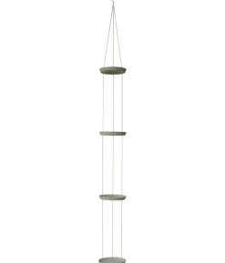 Dehner Zement-Hängeuntersetzer mit Kordel, rund, ca. H350 cm