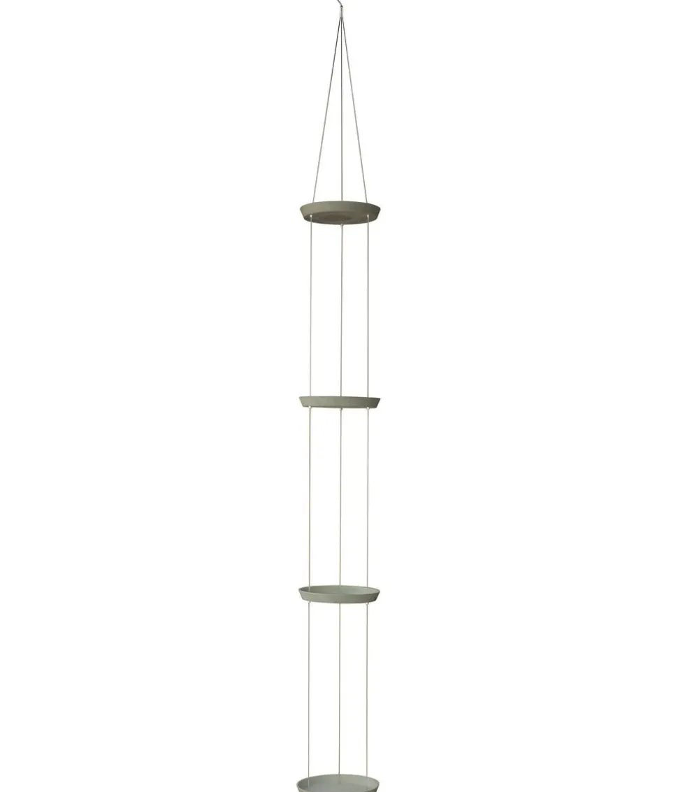 Dehner Zement-Hängeuntersetzer mit Kordel, rund, ca. H350 cm