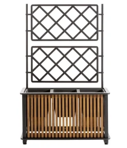 Dehner Akazienholz-Pflanzkasten Boston, rechteckig, ca. B86/H136/T33 cm