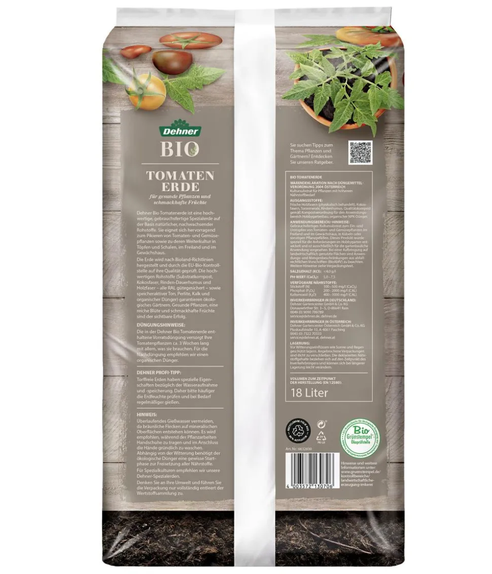 Dehner Bio Tomaten-Erde, torffrei, 18 l