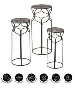 Dehner Blumenhocker-Set Giulia, schmal, 3-teilig