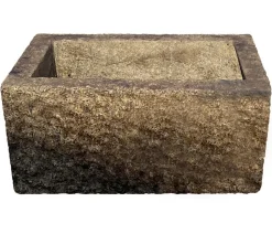 Dehner Granit-Pflanzkasten, rechteckig, braun