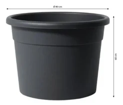 Dehner Kunststoff-Blumentopf Cylindro XXL, rund