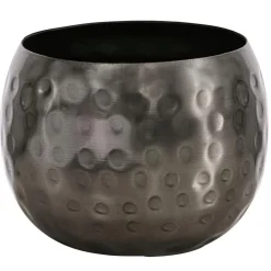 Dehner Metall-Übertopf Kody, bauchig, ca. Ø7 cm