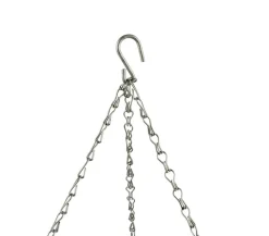 Dehner Metall-Hängeampel Basket mit Kokoseinlage, rund, grün/silber, ca. Ø35 cm