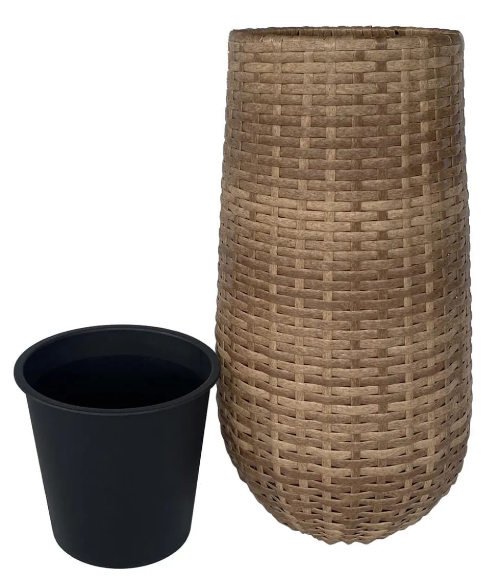 Dehner Polyrattan-Flechttopf Tulum, rund