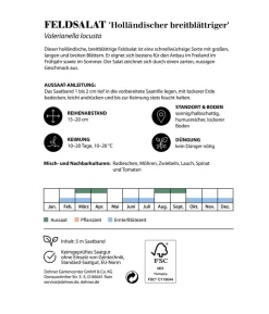 Dehner Saatband Feldsalat 'Holländischer breitblättriger', L5 m