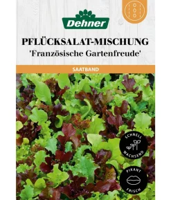 Dehner Saatband Pflücksalat-Mischung 'Französische Gartenfreude', L5 m