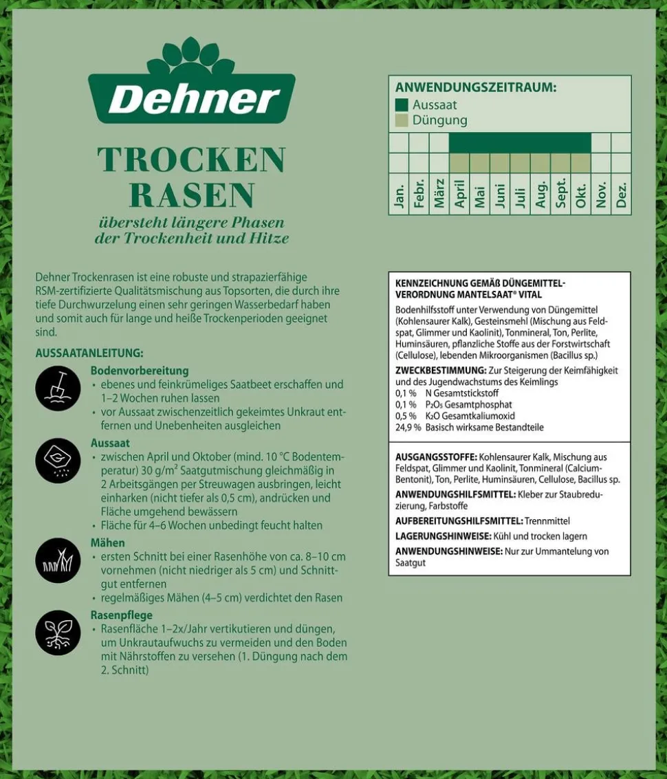 Dehner Saatgut Trockenrasen