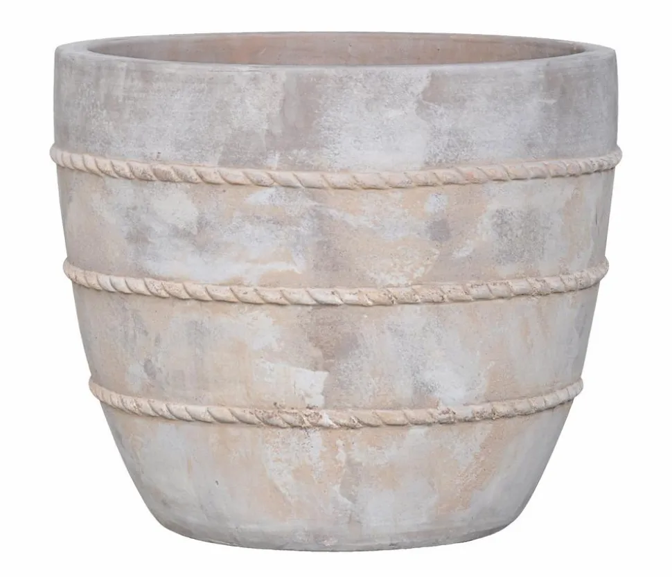 Dehner Terrakotta-Topf Turin, rund, antique-terra