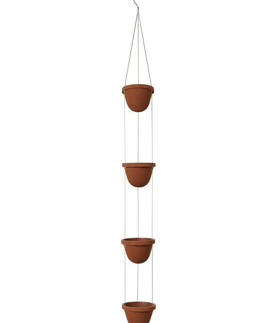 Dehner Zement-Hängetopf mit Kordel, rund, ca. H368 cm