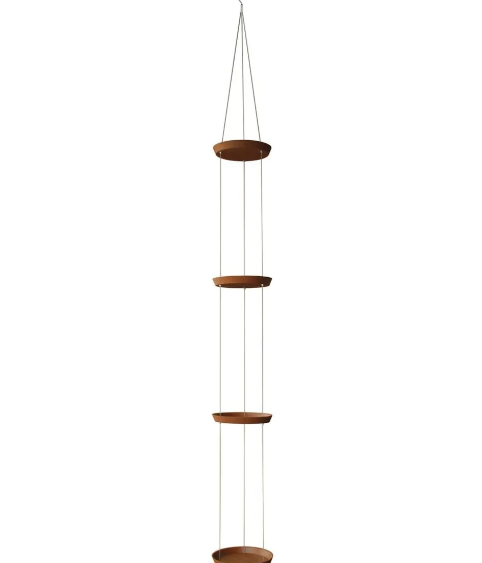 Dehner Zement-Hängeuntersetzer mit Kordel, rund, ca. H350 cm