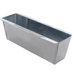 Dio Metall-Pflanzkasten verzinkt für Palettenholz-Möbel, rechteckig, silber, ca. B35,5/H12/T12,5 cm