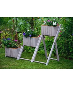 dobar Holz-Pflanztreppe klappbar, ca. B41/H85/T55 cm