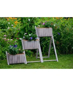 dobar Holz-Pflanztreppe klappbar, ca. B41/H85/T55 cm
