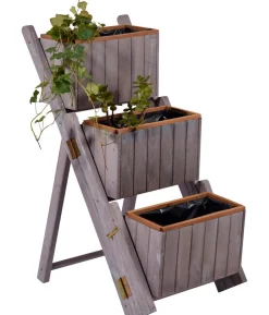 dobar Holz-Pflanztreppe klappbar, ca. B41/H85/T55 cm