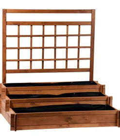 dobar Holz-Hochbeet Peru mit Rankspalier, ca. B110/H115/T88 cm