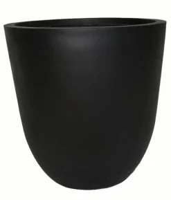 Eastwest Fiberglas-Pflanztopf Nero, rund, schwarz