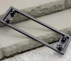Eastwest Fiberglas-Pflanzkübel mit Pflanzenroller, rechteckig