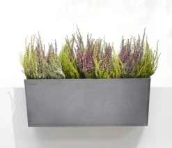Ecopots Kunststoff-Kasten Bruges hängend, rechteckig, grau, ca. B55/H21/T20 cm