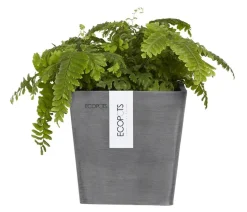 Ecopots Kunststoff-Kasten Manhattan Wall mit Wassersystem, rechteckig