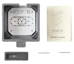 Ecopots Kunststoff-Kasten Manhattan Wall mit Wassersystem, rechteckig