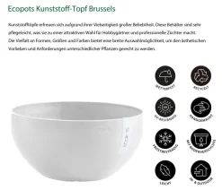 Ecopots Kunststoff-Topf Brussels, rund