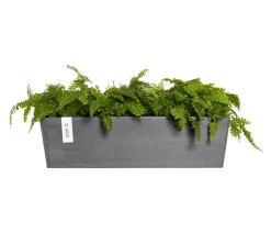 Ecopots Kunststoff-Kasten Manhattan Wall mit Wassersystem, rechteckig