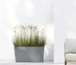 Ecopots Kunststoff-Kasten Paris mit Rollen, rechteckig