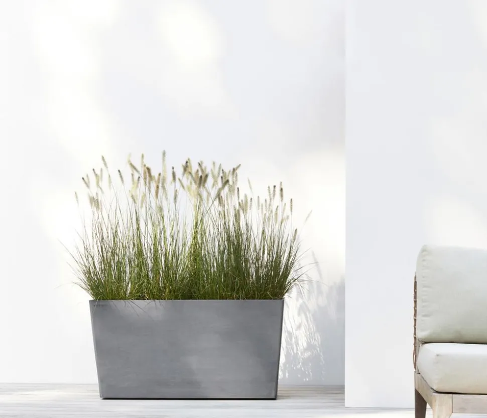 Ecopots Kunststoff-Kasten Paris mit Rollen, rechteckig