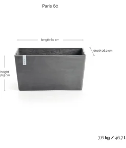Ecopots Kunststoff-Kasten Paris, rechteckig