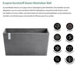 Ecopots Kunststoff-Kasten Paris, rechteckig