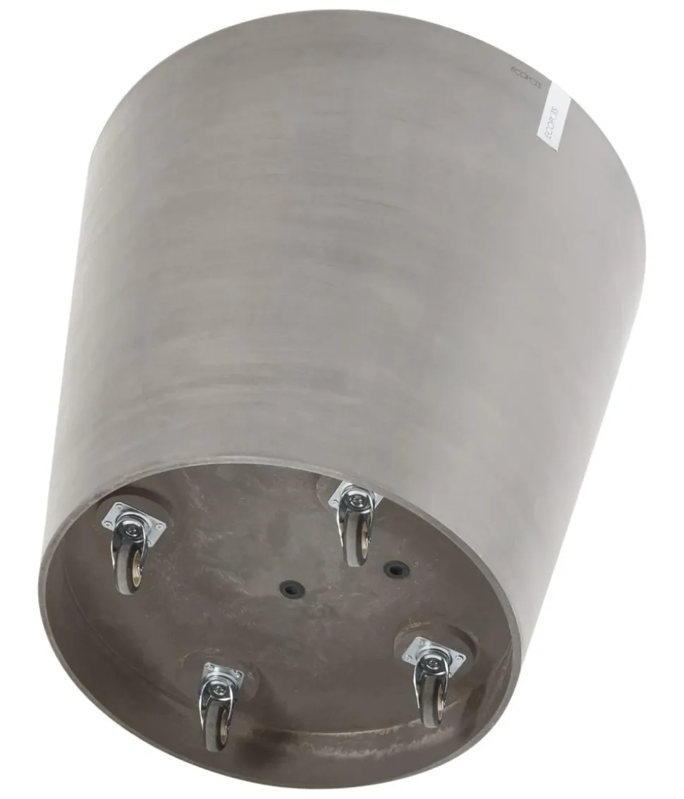Ecopots Kunststoff-Topf Amsterdam mit Rollen, rund