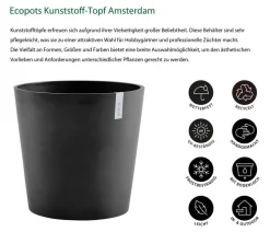 Ecopots Kunststoff-Topf Amsterdam, rund