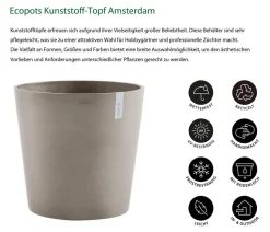 Ecopots Kunststoff-Topf Amsterdam, rund