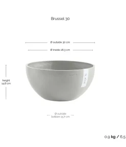 Ecopots Kunststoff-Topf Brussels, rund