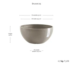 Ecopots Kunststoff-Topf Brussels, rund