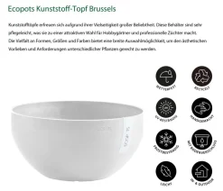 Ecopots Kunststoff-Topf Brussels, rund