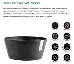 Ecopots Kunststoff-Topf Frankfurt, rund
