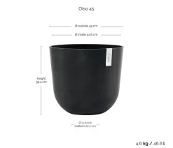 Ecopots Kunststoff-Topf Oslo, rund